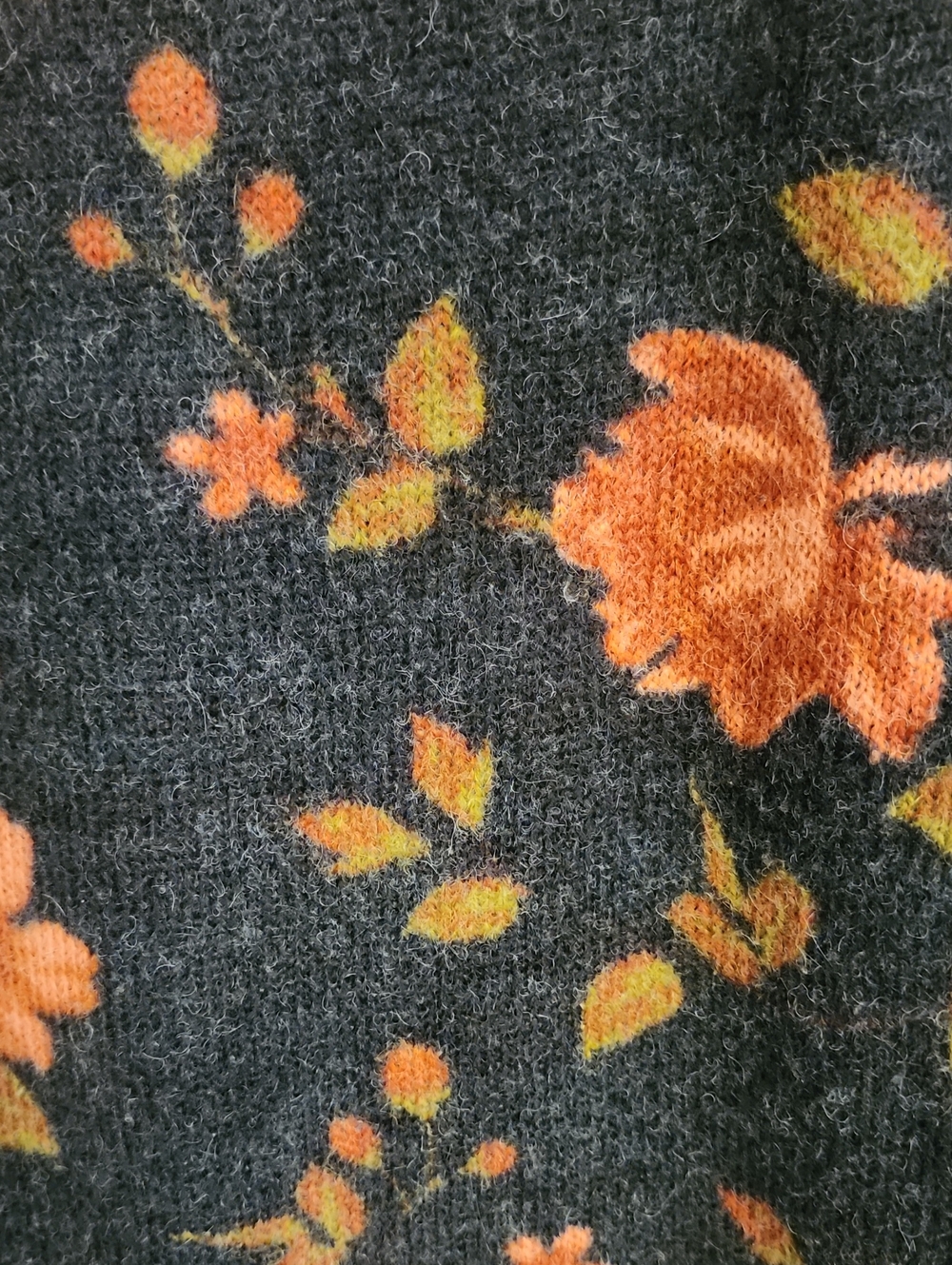 CeCe Black Floral Crewneck Sweater - Picture 2 of 16